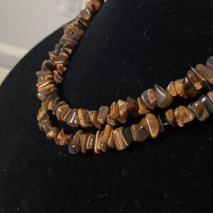 Tigers Eye gemstone Chip necklace Tiger’s